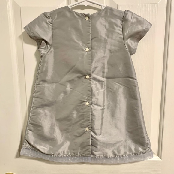 Baby Gap Gray Flowered Embroidered Stitched 2 Piece Party Dress Size 3T - Picture 6 of 12